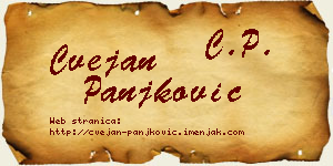 Cvejan Panjković vizit kartica